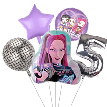 Lade das Bild in den Galerie-Viewer, Kpop Demon Hunters Ballon Set mit Jahreszahl für Geburtstag, Ehrentag, Kindergeburtstag
