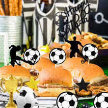 Lade das Bild in den Galerie-Viewer, Fußball Kuchen Torten Deko Set mit 28 Teilen, Geburtstag, Mottoparty etc.
