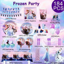 Lade das Bild in den Galerie-Viewer, Frozen Die Eiskönigin Elsa Anna Geburtstag Deko Feier Set mit 184 Teilen
