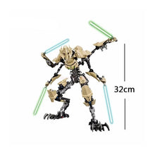 Lade das Bild in den Galerie-Viewer, Star Wars General Grievous mit Lichtschwerter Baustein Figur (ca. 32cm)
