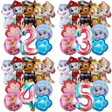 Lade das Bild in den Galerie-Viewer, Bunte Paw Patrol Kindergeburtstags Ballons mit Jahreszahl
