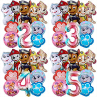 Bunte Paw Patrol Kindergeburtstags Ballons mit Jahreszahl