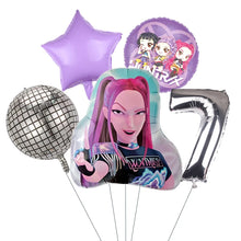 Lade das Bild in den Galerie-Viewer, Kpop Demon Hunters Ballon Set mit Jahreszahl für Geburtstag, Ehrentag, Kindergeburtstag
