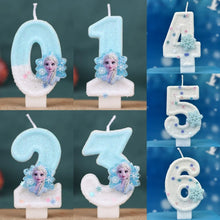 Lade das Bild in den Galerie-Viewer, Die Eiskönigin Frozen Geburtstagskerzen Kindergeburtstag mit Jahreszahl
