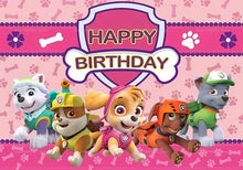 Lade das Bild in den Galerie-Viewer, Pinke Paw Patrol Skye Happy Birthday Leinwand Poster Geburtstags Deko
