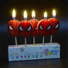 Lade das Bild in den Galerie-Viewer, 5 Stk. Spiderman oder Superhelden Kerzen für Geburtstag, Deko etc.
