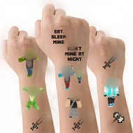 Minecraft Tattos Sticker für Kinder (8 Stk.)