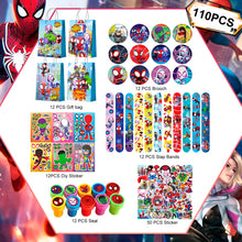 Lade das Bild in den Galerie-Viewer, Spider-Man &amp; Freunde Dekko Set für Kindergeburtstag mit 110 Spiederman Deko Artikeln
