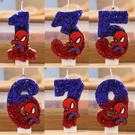 Niedliche Spider-Man Geburtstag Kerze mit Jahreszahl und Spiderman Deko