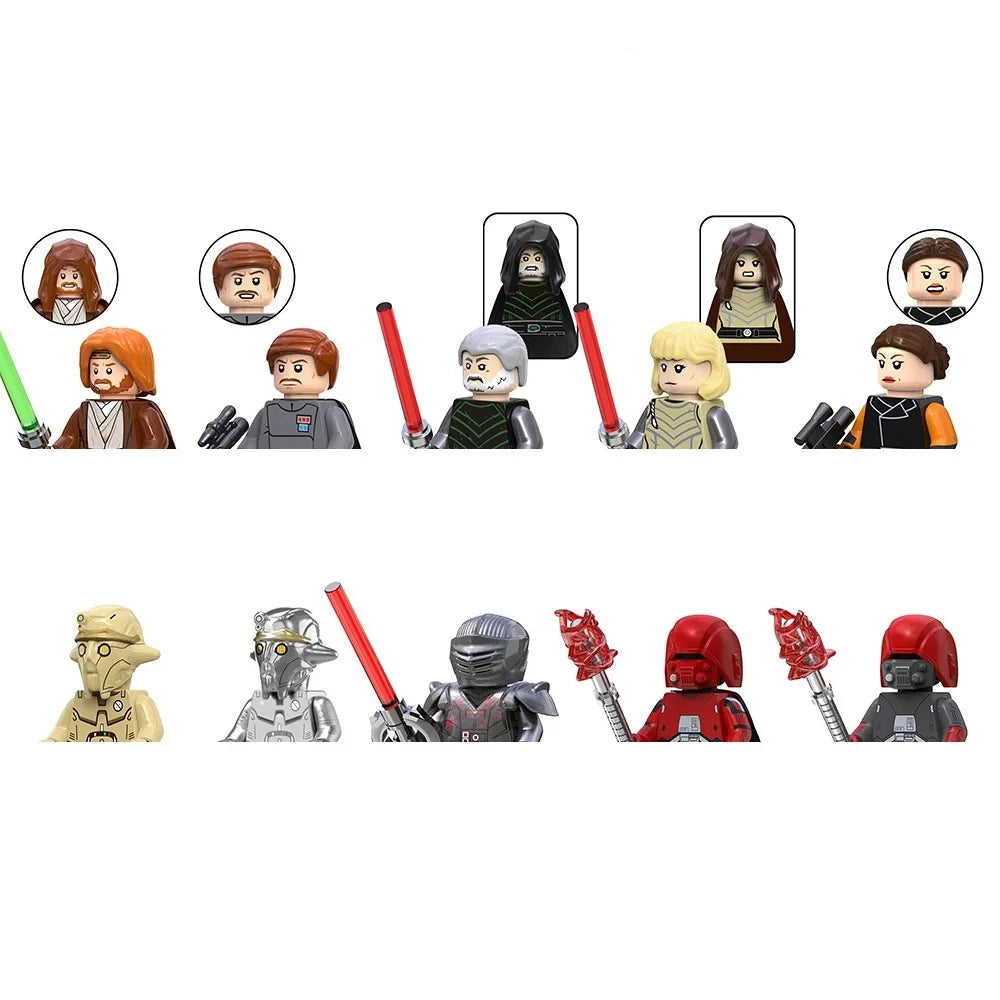 Professor Huyang, Marrok etc. 10 Stk. Star Wars Mini Figuren im Set