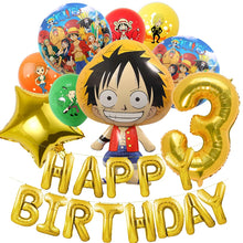 Lade das Bild in den Galerie-Viewer, One Piece Luffy Geburtstags Deko Teller, Becher, Ballons uvm.
