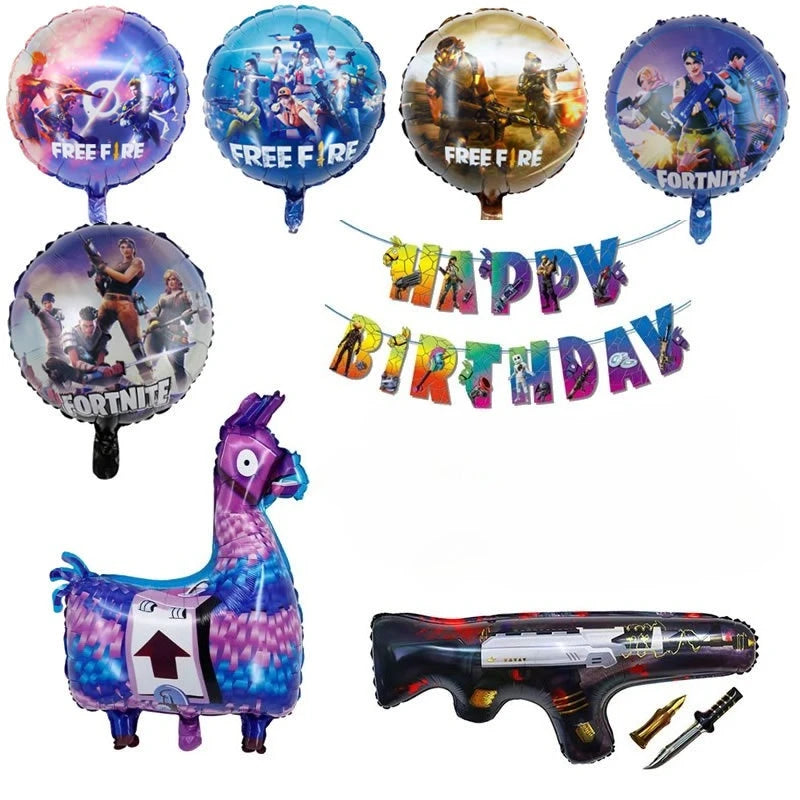 Fortnite Balloon Set für Geburtstag, Feier, Party mit 8 Fortnite Ballons