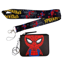 Lade das Bild in den Galerie-Viewer, Spider-Man Geldbörse für Kinder mit Lanyard
