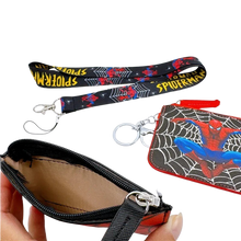 Lade das Bild in den Galerie-Viewer, Spider-Man Geldbörse für Kinder mit Lanyard
