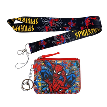 Lade das Bild in den Galerie-Viewer, Spider-Man Geldbörse für Kinder mit Lanyard
