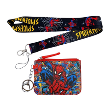 Lade das Bild in den Galerie-Viewer, Spider-Man Geldbörse für Kinder mit Lanyard
