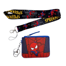 Lade das Bild in den Galerie-Viewer, Spider-Man Geldbörse für Kinder mit Lanyard
