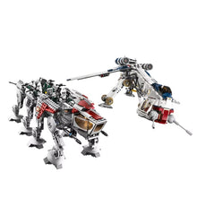 Lade das Bild in den Galerie-Viewer, Star Wars Republic Dropship mit AT-OT Walker Set (1808 Klemm-Bausteine) Spielzeug
