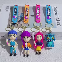 Laden und Abspielen von Videos im Galerie-Viewer, Bunte Kpop Demon Hunter Schlüsselanhänger Keychain in 4 Motiven
