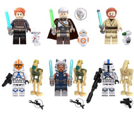 6 Stk. Star Wars Clone Troopers Airborne Ahsoka Mini Figuren