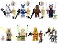 8 Stk, Figuren Star Wars Clone Trooper Mini Figuren mit Luke, C3PO u. a.