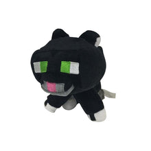 Lade das Bild in den Galerie-Viewer, Minecraft 6363 Tuxedo Katze Plüsch Spielzeug, Schwarz, 20cm Kuscheltier kaufen
