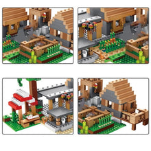 Lade das Bild in den Galerie-Viewer, Minecraft Farmhaus Bauernhaus Geisterstadt Baustein Set (838 Teile, mit 5 Figuren) kaufen
