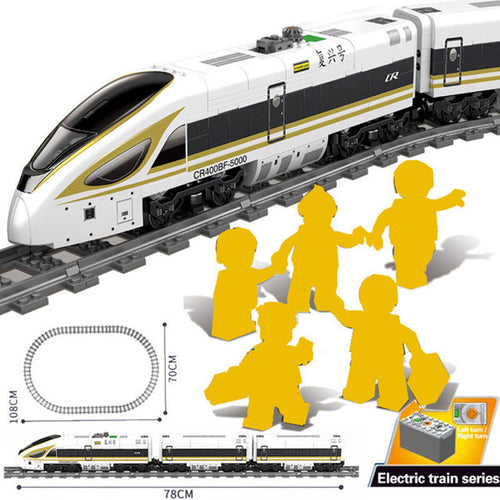 Highspeed Baustein Zug mit Gleisen und Wagons Set kaufen