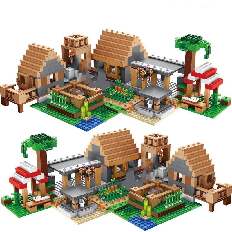 Minecraft Farmhaus Bauernhaus Geisterstadt Baustein Set (838 Teile, mit 5 Figuren) kaufen