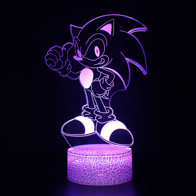 Sonic the Hedgehog Lampe Tischlicht Nachtlicht 3D Effekt Farbwechsel kaufen