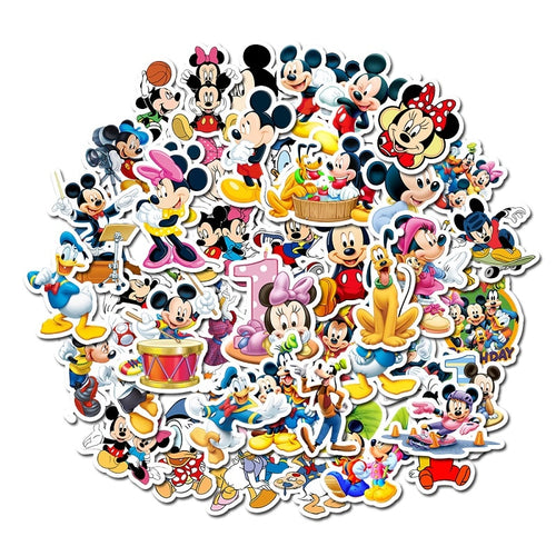50 Stk. Mickey Maus Aufkleber Sticker Wasserfest kaufen