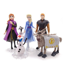 Lade das Bild in den Galerie-Viewer, Die Eiskönigin Figuren Set mit Anna, Elsa, Kristoff, Sven und Olaf (9-14cm) kaufen
