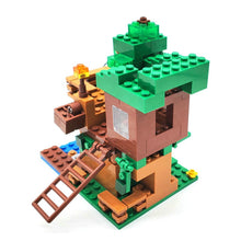 Lade das Bild in den Galerie-Viewer, Kleines Dschungel Baumhaus Minecraft Baustein Set Spielzeug mit 200 Teilen kaufen
