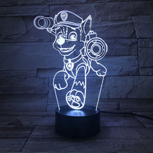 Lade das Bild in den Galerie-Viewer, Paw Patrol Nachtlicht Lampe Tischlicht mit Farbwechsel &amp; 3D LED Effekt kaufen
