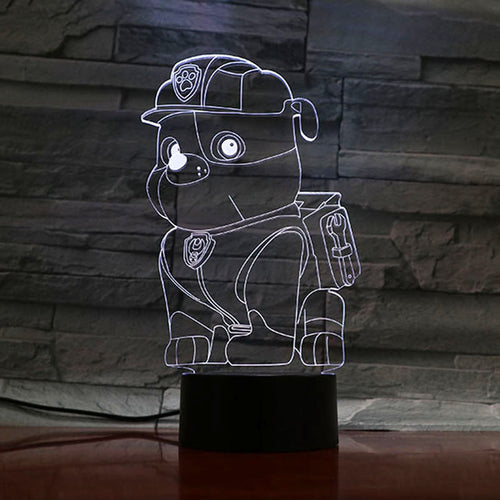 Paw Patrol Nachtlicht Lampe Tischlicht mit Farbwechsel & 3D LED Effekt kaufen