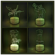 Minecraft Nachtlicht, Nachttischlampe, 3D LED Lampe Farbwechsel kaufen