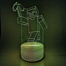 Lade das Bild in den Galerie-Viewer, Minecraft Nachtlicht, Nachttischlampe, 3D LED Lampe Farbwechsel kaufen
