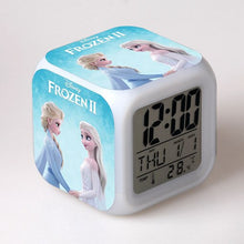 Lade das Bild in den Galerie-Viewer, Die Eiskönigin Frozen Elsa Anna Digitaler Wecker Uhr mit LED Licht kaufen

