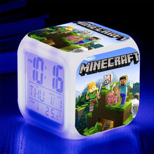 Lade das Bild in den Galerie-Viewer, Minecraft Wecker mit Digital Uhr LED Anzeige kaufen
