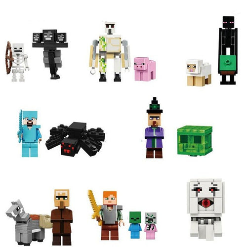 Minecraft Figuren Set - 16 Stk. Baustein Figuren kaufen