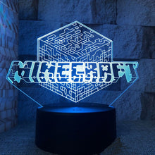 Lade das Bild in den Galerie-Viewer, 3D Nachtlicht mit Minecraft Motiv kaufen
