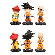 Lade das Bild in den Galerie-Viewer, 6 Stk. Dragon Ball Z Action Figuren Set Super Saiyan Son Goku Gohan Vegeta Gogeta Piccolo Majin Buu Cell Q Version kaufen
