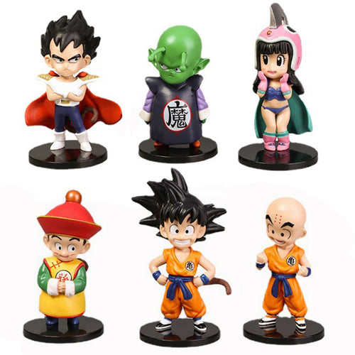 6 Stk. Dragon Ball Z Action Figuren Set Super Saiyan Son Goku Gohan Vegeta Gogeta Piccolo Majin Buu Cell Q Version kaufen