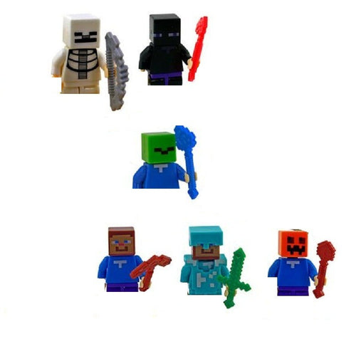 6 Minecraft Baustein Figuren Set kaufen