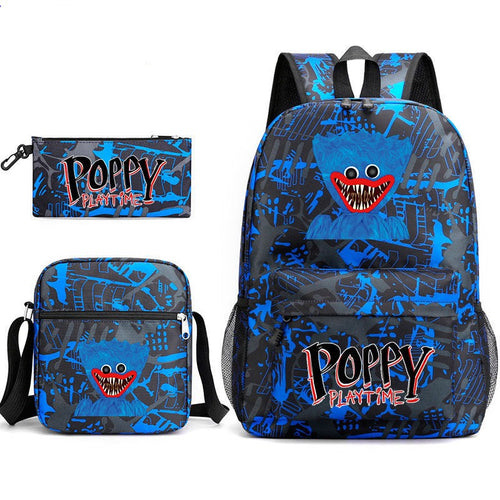 Huggy Wuggy Rucksack, Tasche und Federmappe mit Poppy Playtime Motiven kaufen