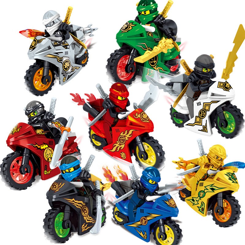 8 Stk Ninja Motorräder Spielzeug Figuren kaufen