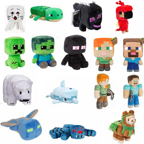 Minecraft Plüschfiguren Zombie, Creeper, Steve, Spinne, Geist uvm. kaufen