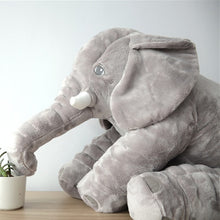 Lade das Bild in den Galerie-Viewer, XXL Elefant Kuscheltier I 60cm Plüschtier Groß Grau Geschenk für Baby Kinder Kissen kaufen
